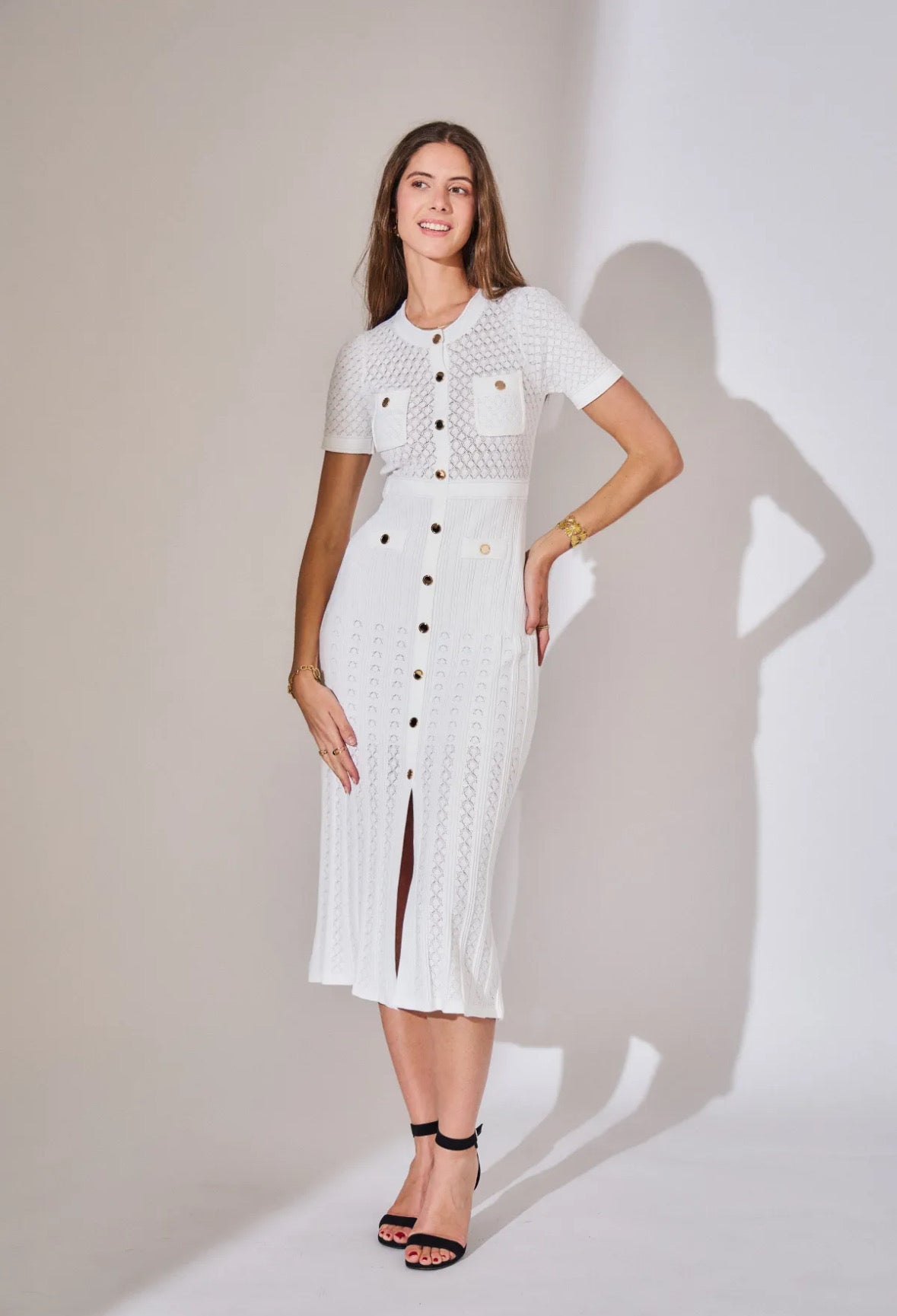 Robe Midi en Maille Tricotée