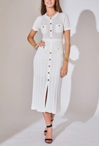 Robe Midi en Maille Tricotée