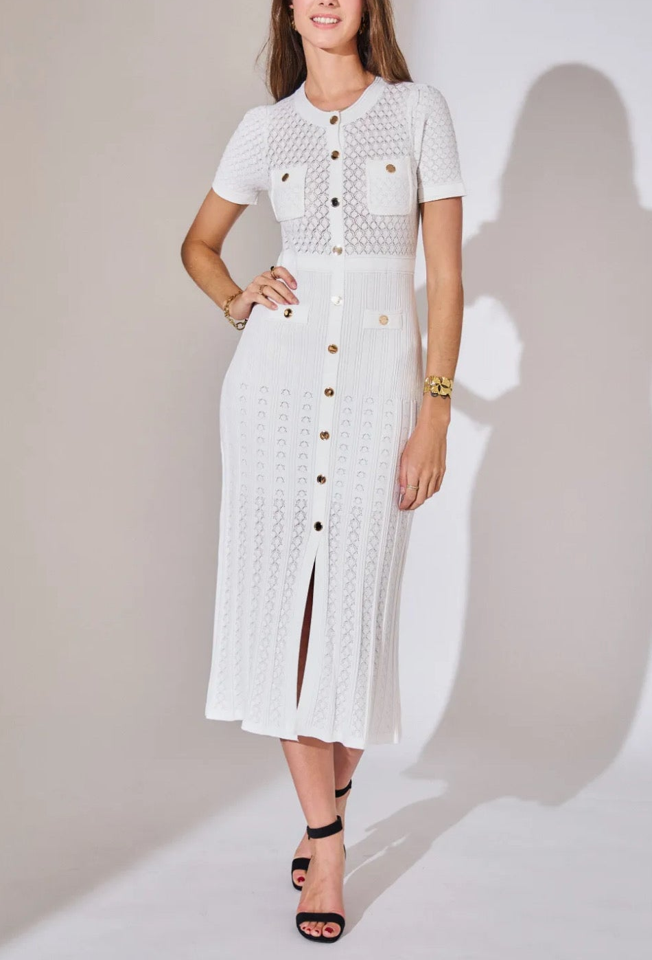 Robe Midi en Maille Tricotée