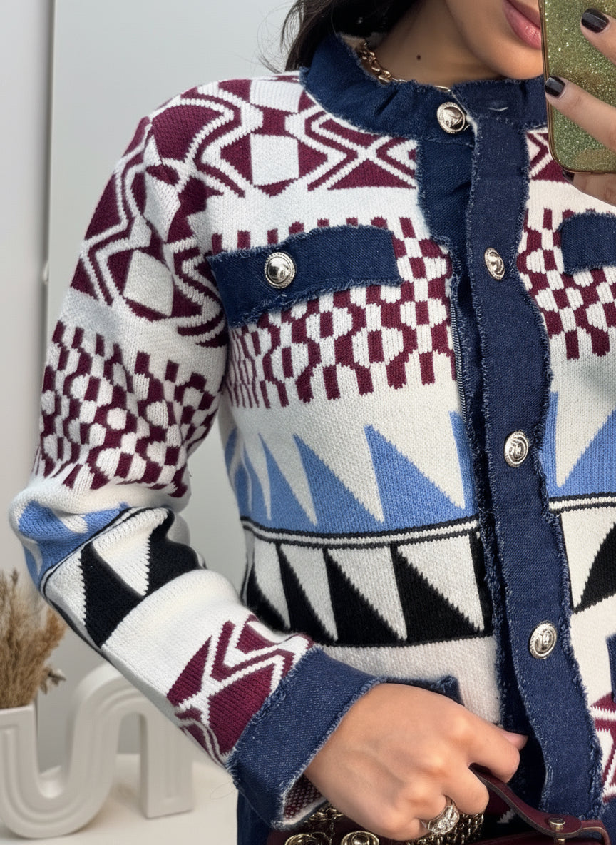Cardigan Inaya motif
