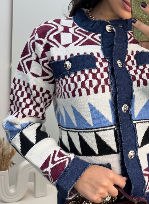 Cardigan Inaya motif