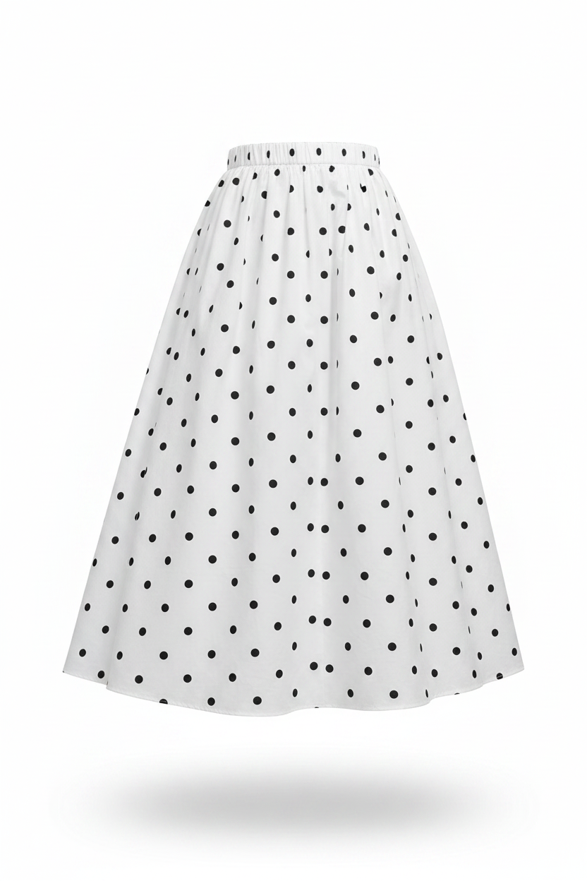 Jupe à pois - Coton