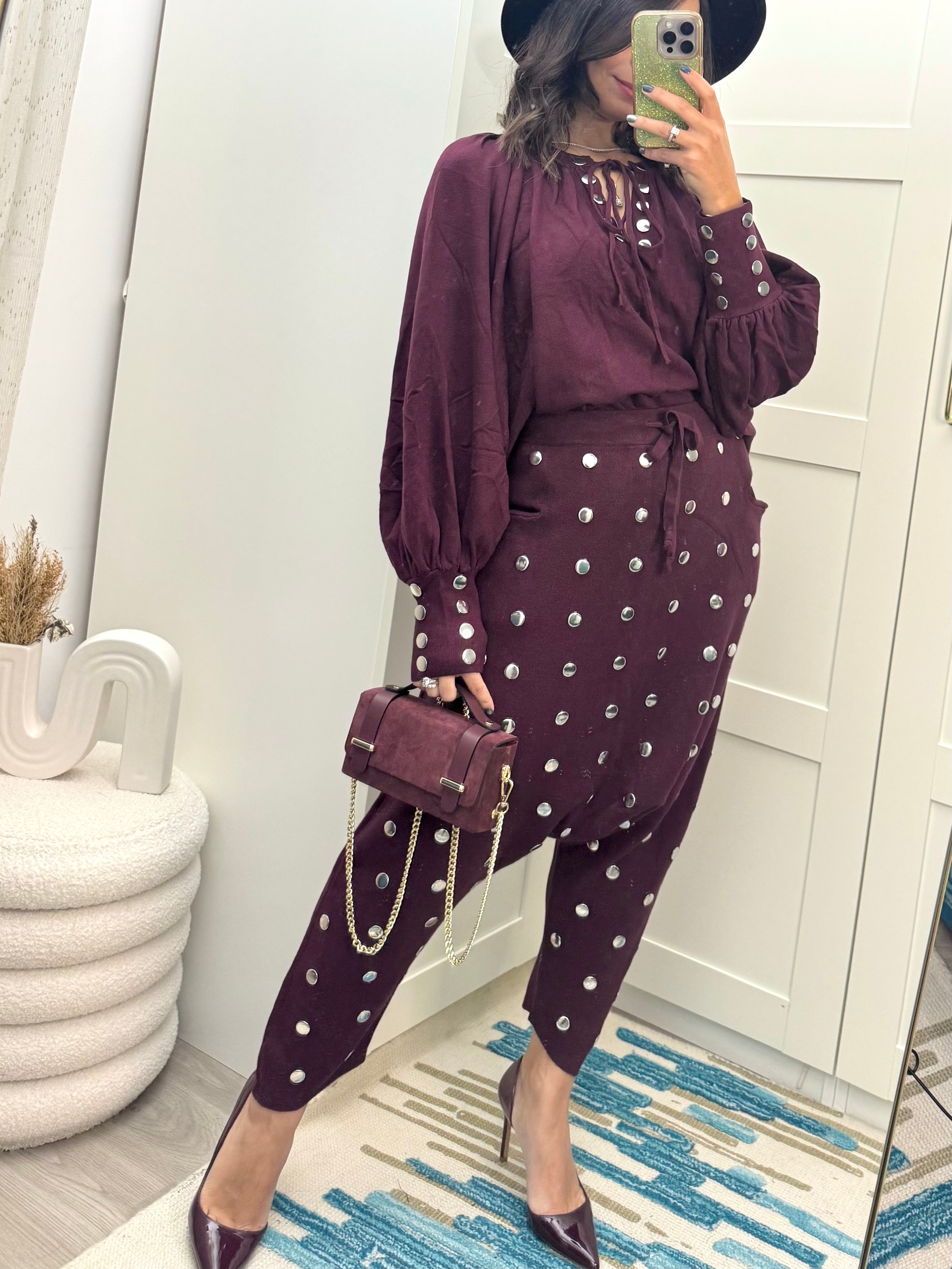 Ensemble Yara burgundy