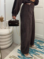 Ensemble velours chocolat