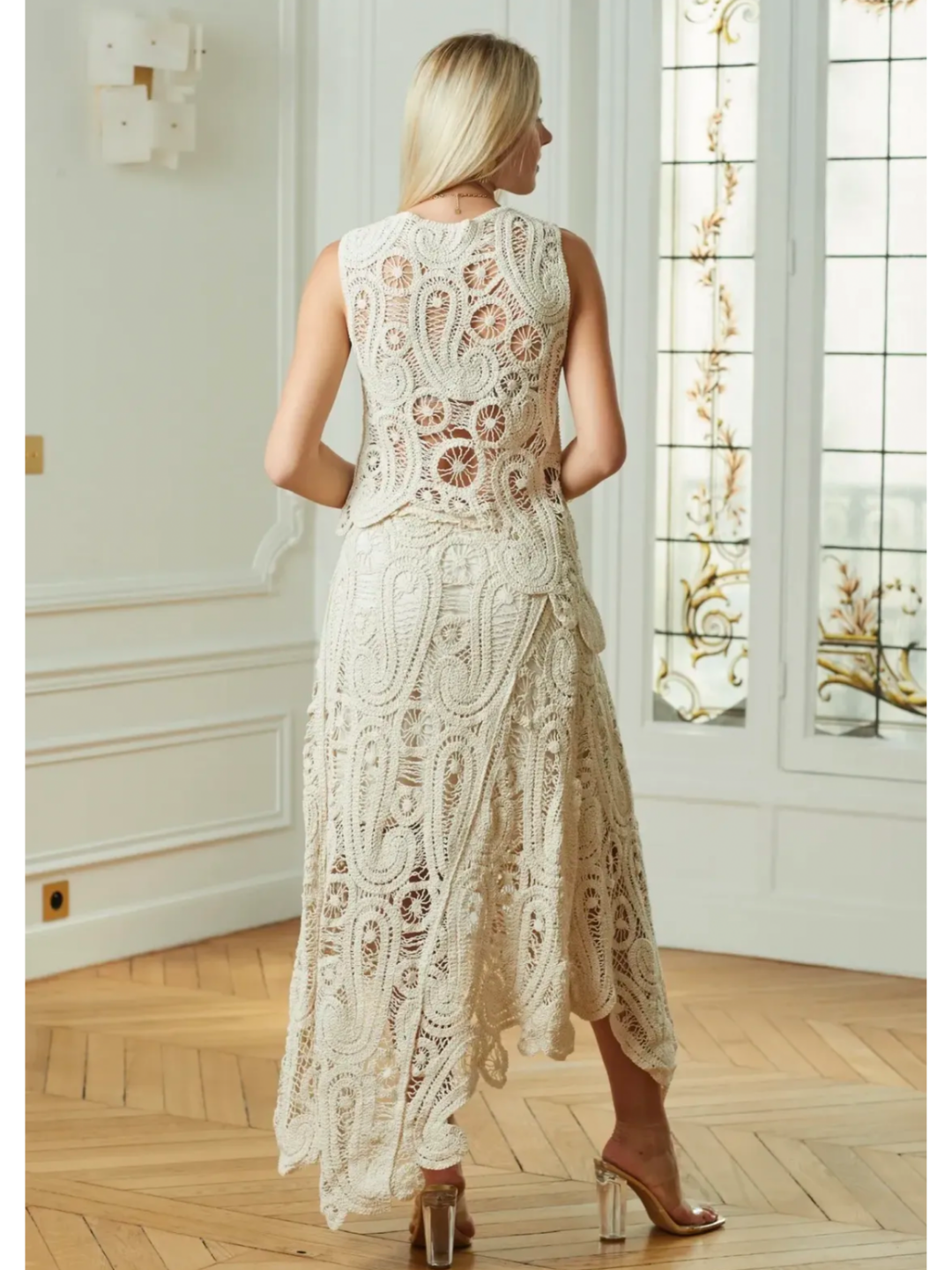 Ensemble Écru en Crochet Artisanal