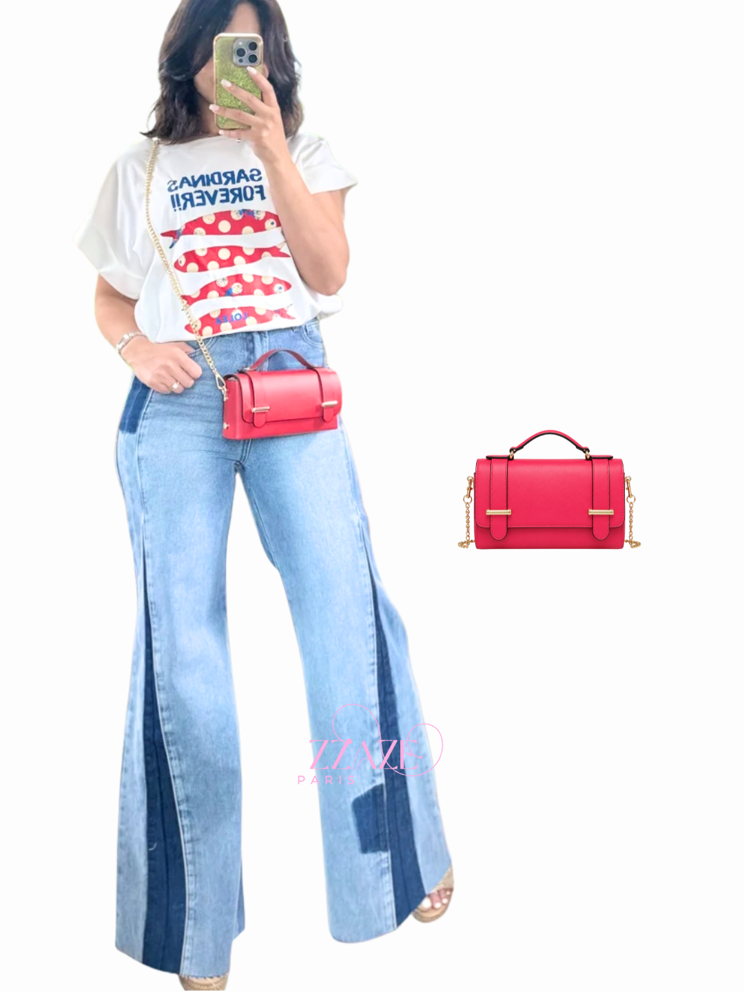 Sac Beryl - 100% Cuir - Mini Rectangulaire
