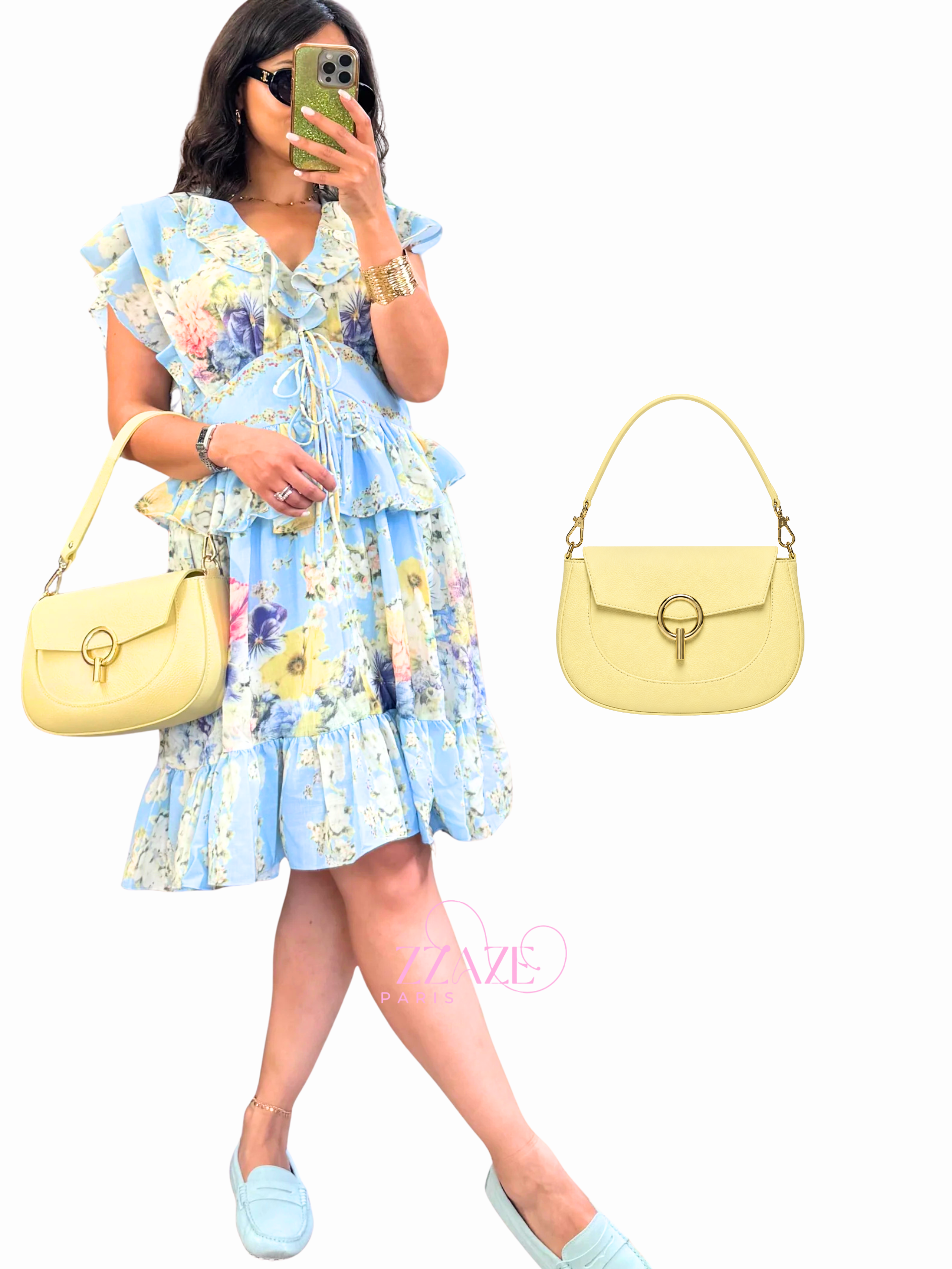 Sac Moyen en Demi Lune - 100% Cuir - Pour Femmes