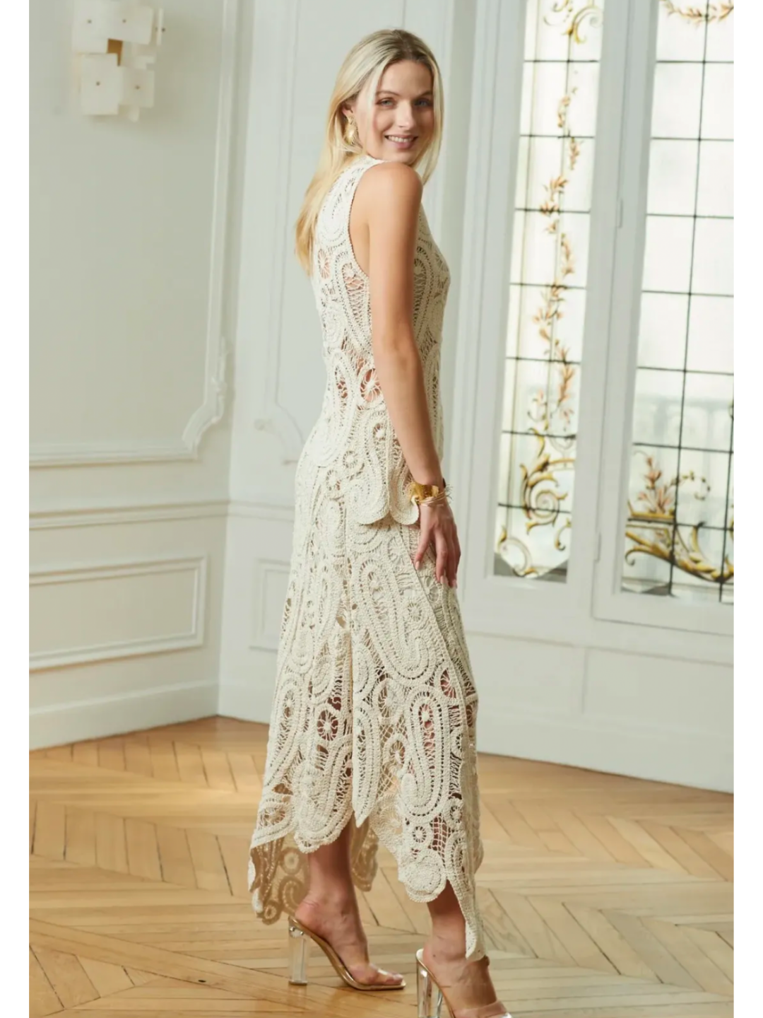 Ensemble Écru en Crochet Artisanal