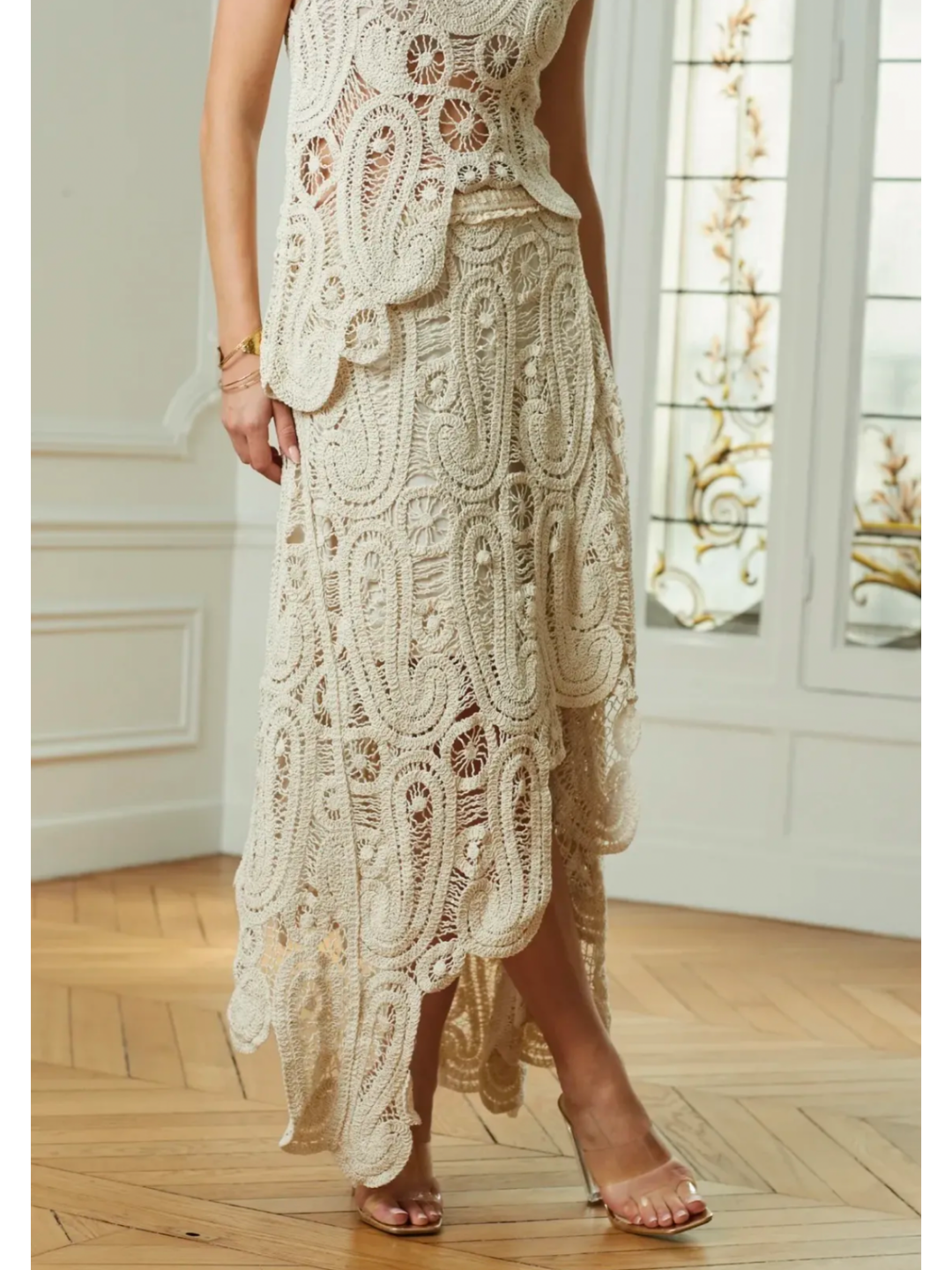 Ensemble Écru en Crochet Artisanal